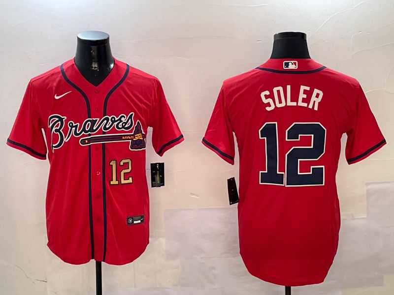 Men Atlanta Braves #12 Soler Red Game 2024 Nike MLB Jersey style 1->atlanta braves->MLB Jersey